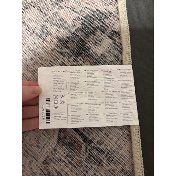 Ruggable Sarrah Flatwoven Rug Cover Only 2.5’x7’ Blue Quartz Runner Size - Picture 4 of 7